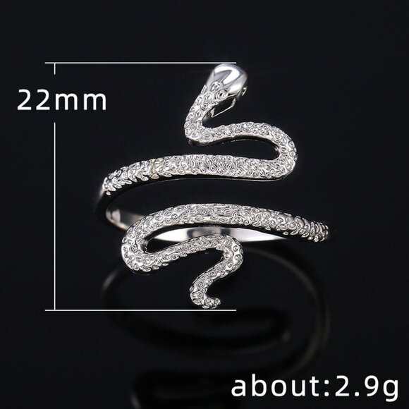 Unique Trendy Snake Finger Rings for Women/Man, INDN8425 - Picture 8 of 9